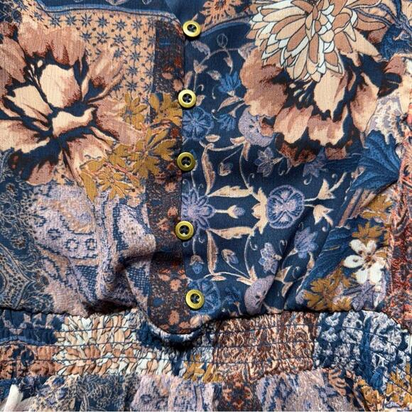 Maurices Plus Size Patchwork Babydoll Blouse 1X - Picture 4 of 11